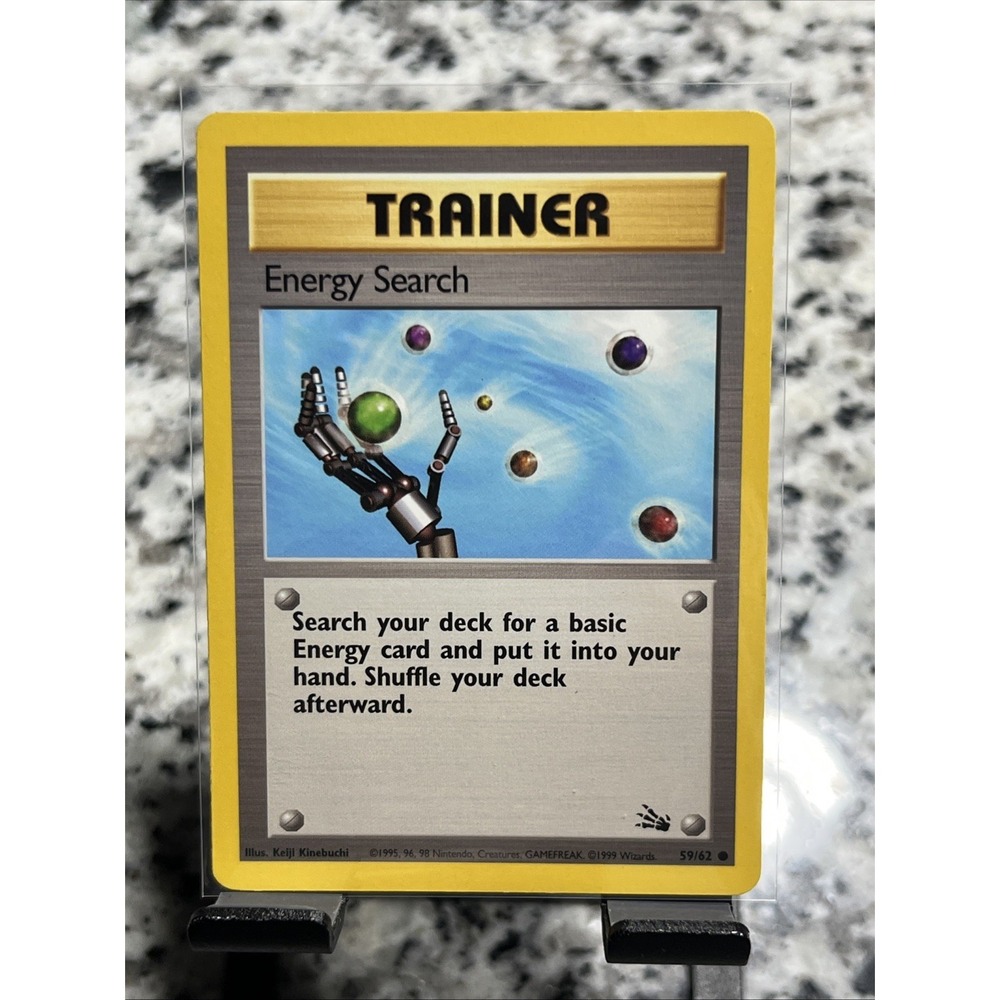 Energy Search 59/62 Pokémon Fossil Set – Trainer – Lightly‎ Played